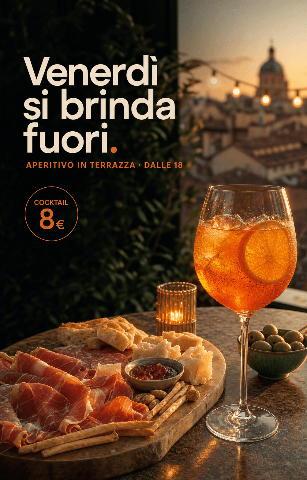 Visual Feed generato per un aperitivo in terrazza