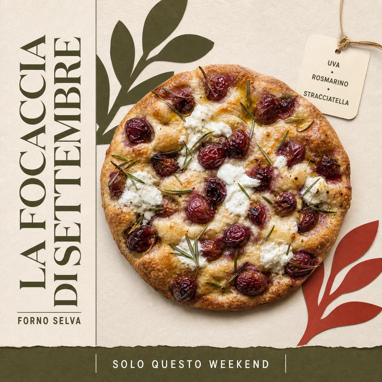 Post editoriale per il lancio della focaccia di settembre di Forno Selva